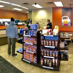 the inside of a dunkin donuts store the inside of a dunkin donuts store