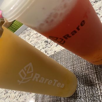 Rare Tea - Mango milk tea and Strawberry snow cream - Bubble Tea Near Me - Clovis, California