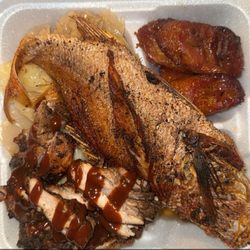 Island Jerk Shack - Red snapper & Jerk, cabbage & plantain