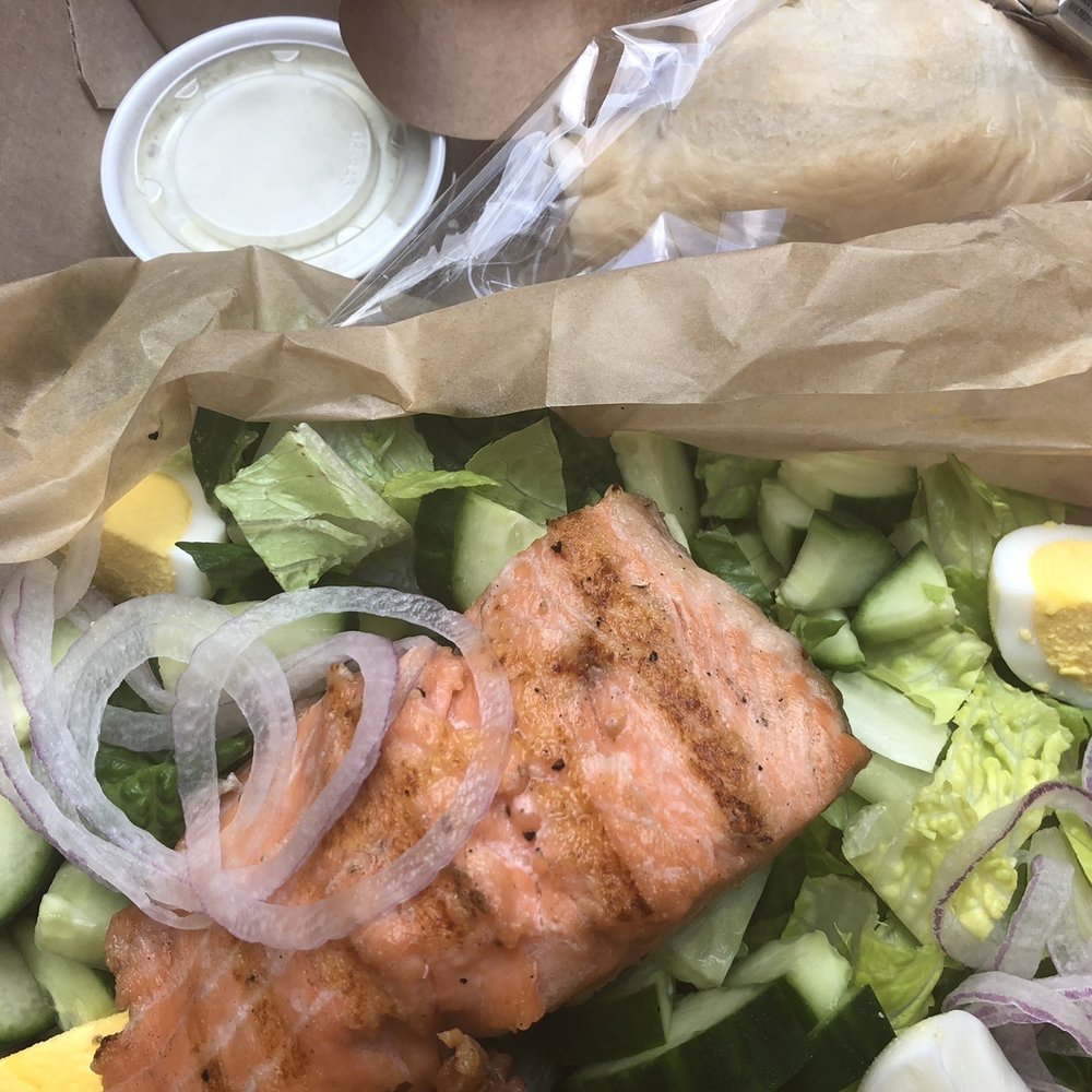 Kahn's Catering - Salmon salad boxed lunch - Caterers Near Me - Indianapolis, Indiana Kahn's Catering - Salmon salad boxed lunch - Caterers Near Me - Indianapolis, Indiana
