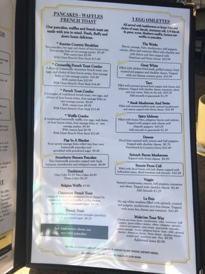Menu photo 1 The Original Sunrise Cafe Meridian, ID