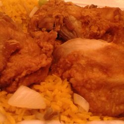 Half chicken with fried rice