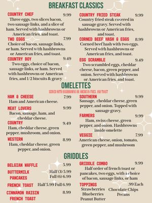 Menu photo 6 Andy’s Country Chef Clio, MI
