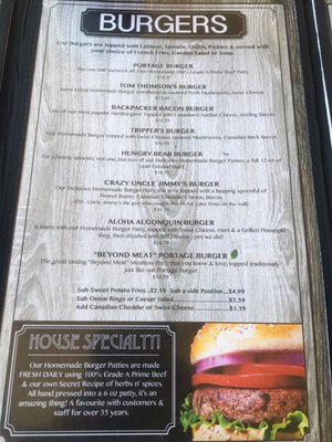 Menu photo 1 Portage Grill Nipissing District, ON Menu photo 1 Portage Grill Nipissing District, ON