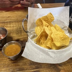 Encanto Restaurant Cantina & Grill - Chips, hot and regular salsa. So good!!!