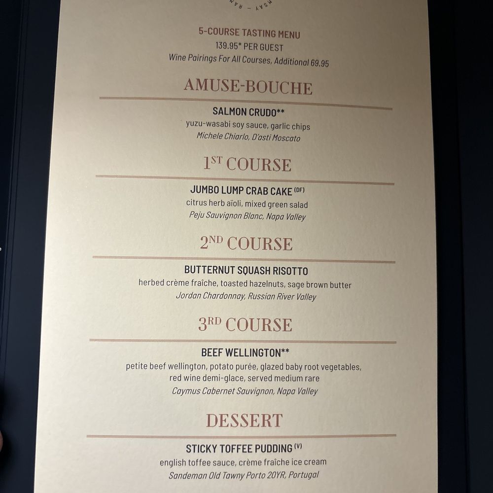 Ramsay's Kitchen - The tasting menu - New American Near Me - Las Vegas, Nevada