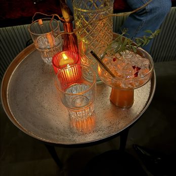 Majnoon - Anar drink in a neat vessel - Cocktail Bars Near Me - Seattle, Washington