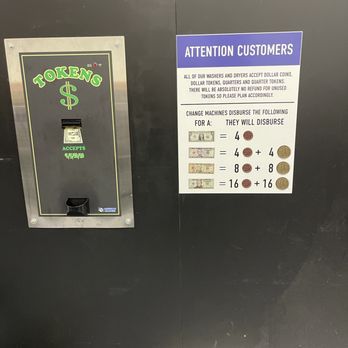 Cal Suds - Change machine dispenses $1 and 25 cent token. Washers and Dryers accept $1 tokens, 25 cent tokens, $1 Susan B Anthony coins and quarters - Laundromat Near Me - Berkeley, California Cal Suds - Change machine dispenses $1 and 25 cent token. Washers and Dryers accept $1 tokens, 25 cent tokens, $1 Susan B Anthony coins and quarters - Laundromat Near Me - Berkeley, California