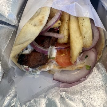Tros - Lamb Souvlaki Pita Gyro - Greek Near Me - Jersey City, New Jersey Tros - Lamb Souvlaki Pita Gyro - Greek Near Me - Jersey City, New Jersey