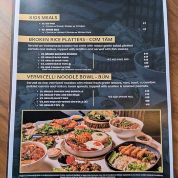Quan Ong Sau - Kids, Rice Bowl & Noodle Bowl menu. - Vietnamese Near Me - Everett, Washington