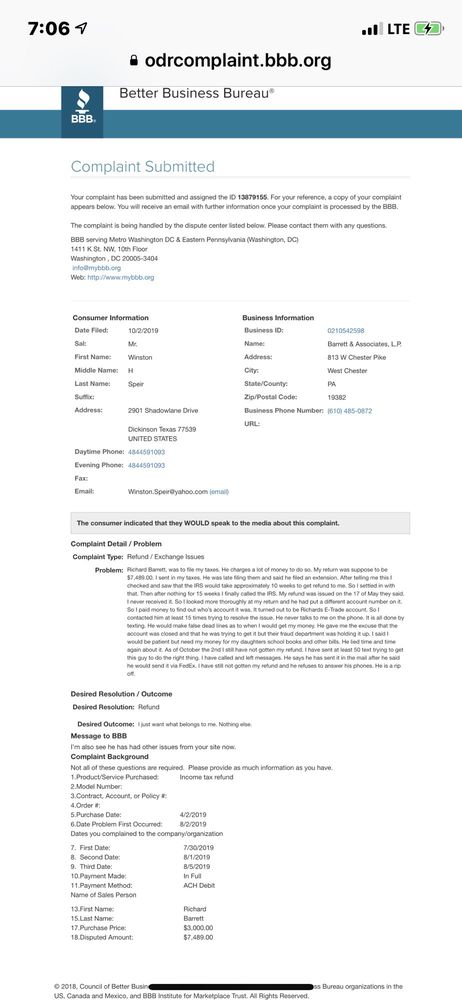 Barrett & Associates - property tax consultant in Aston, PA