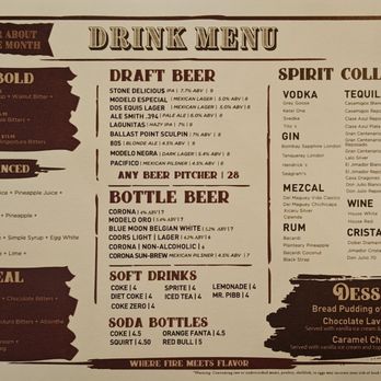 Smoke & Glory - Beverages menu - Barbeque Near Me - Chula Vista, California Smoke & Glory - Beverages menu - Barbeque Near Me - Chula Vista, California