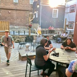 Private courtyard people chillin'