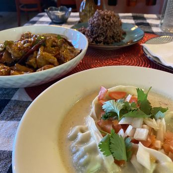 Vegan Plate - Curry Gyoza - Thai Near Me - Chicago, Illinois