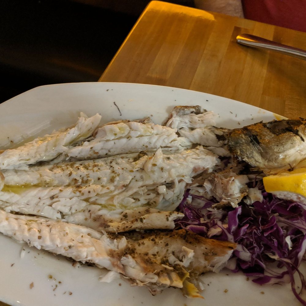 Greek Taverna - Grilled branzino. So good - Greek Near Me - Edgewater, New Jersey Greek Taverna - Grilled branzino. So good - Greek Near Me - Edgewater, New Jersey