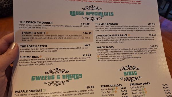 Menu photo 6 The Porch Winter Park, FL