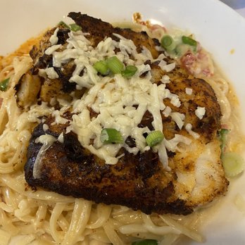 PIER 22 - Blackened Cod Alfredo was delicious! - New American Near Me - Bradenton, Florida PIER 22 - Blackened Cod Alfredo was delicious! - New American Near Me - Bradenton, Florida