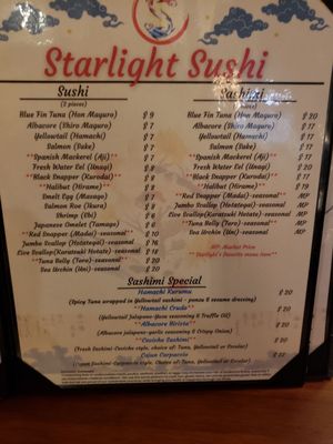 Menu photo 2 Starlight Sushi Encino, CA Menu photo 2 Starlight Sushi Encino, CA
