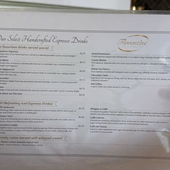 Florentine Cafe - Espresso menu - Cafes Near Me - Las Vegas, Nevada