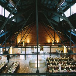 Weir Event Rentals - A view from the loft of our beautiful tables!