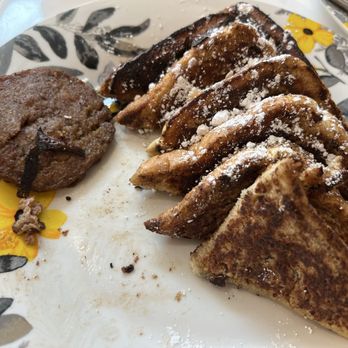 Gladys Grille - French Toast with sausage. (It came with two patties) - Breakfast & Brunch Near Me - Grand Rapids, Michigan