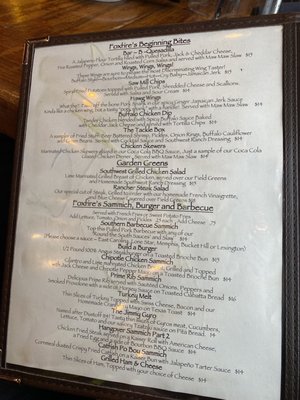 Menu photo 5 Foxfire Grill Snowshoe, WV