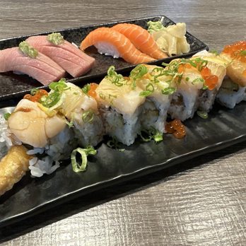 Sushi Pro - Hokkaido roll Otorro and salmon nigiri - Japanese Near Me - San Jose, California Sushi Pro - Hokkaido roll Otorro and salmon nigiri - Japanese Near Me - San Jose, California