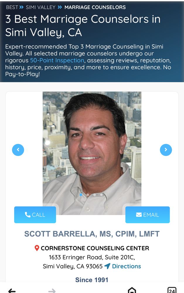 Cornerstone Counseling Center - grief counselor in Simi Valley, CA