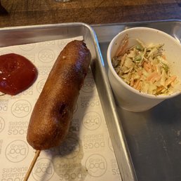 Beyond sausage Corndog and slaw. Both were good