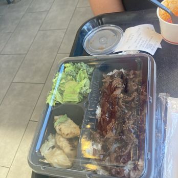 WaBa Grill - This is a tiny layer of meat and not the broccoli veggies like I asked . Uhh annoying. - Fast Food Near Me - La Verne, California WaBa Grill - This is a tiny layer of meat and not the broccoli veggies like I asked . Uhh annoying. - Fast Food Near Me - La Verne, California