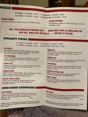Menu photo 2 Mountain Mike's Pizza Lewisville, TX Menu photo 2 Mountain Mike's Pizza Lewisville, TX