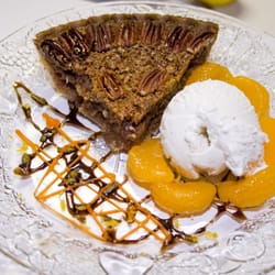 Evelyn's Ultimate Pecan Pies and More - Orange and chocolate pecan pie.....with ice cream...oh my.