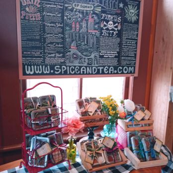 The Spice & Tea Exchange - a display of spices and tea - Herbs & Spices Near Me - St. Augustine, Florida