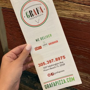 Grafa Pizza - Menu - Pizza Near Me - Miami Beach, Florida