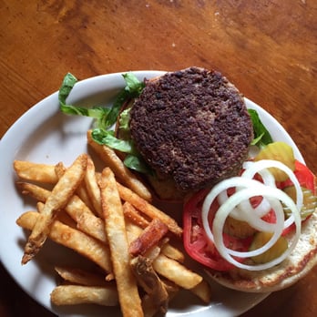 The Riverstone Restaurant - Overcooked burger & fries - Seafood Near Me - Townsend, Tennessee