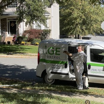 Sage Pest Control - Charlotte - Thomas gearing up for hornet nest removal. - Pest Control Near Me - Charlotte, North Carolina