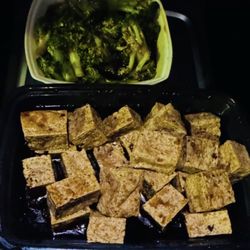 Riceup Asian Kitchen - General Tso's Tofu EXTRA CRISPY. This may not look great but it was delicious!