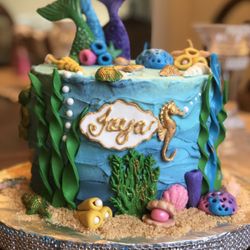 Shobha’s Custom Cakes - #Vanillacake #freshstrawberryfilling #whitechocolateganache #americanbuttercreamfrosting #fondantdecoration #parklandflorida