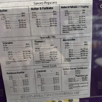 L1 Iniki Popcorn - Bulk menu - Popcorn Shops Near Me - Urban Honolulu, Hawaii L1 Iniki Popcorn - Bulk menu - Popcorn Shops Near Me - Urban Honolulu, Hawaii