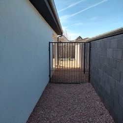Desert Design Gates & Fencing - The other gate with dog pickets.