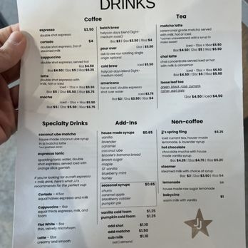 JJ Coffee - Drink Menu - Coffee & Tea Near Me - Salt Lake City, Utah JJ Coffee - Drink Menu - Coffee & Tea Near Me - Salt Lake City, Utah