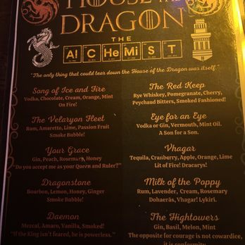 The Alchemist DC - Menu - Speakeasies Near Me - Washington, DC, District of Columbia