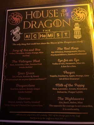Menu photo 8 The Alchemist DC Washington, DC, DC