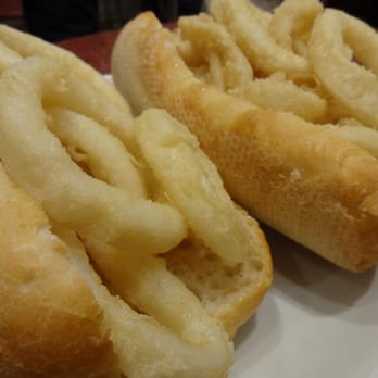 La Campana - Bocadillo de Calamares - straight from the fryer when you order - Tapas Bars Near Me - Madrid, M