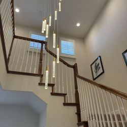 Brightbar Electric - Custom chandelier insulation 1. (Replaced a recessed light with this chandelier)