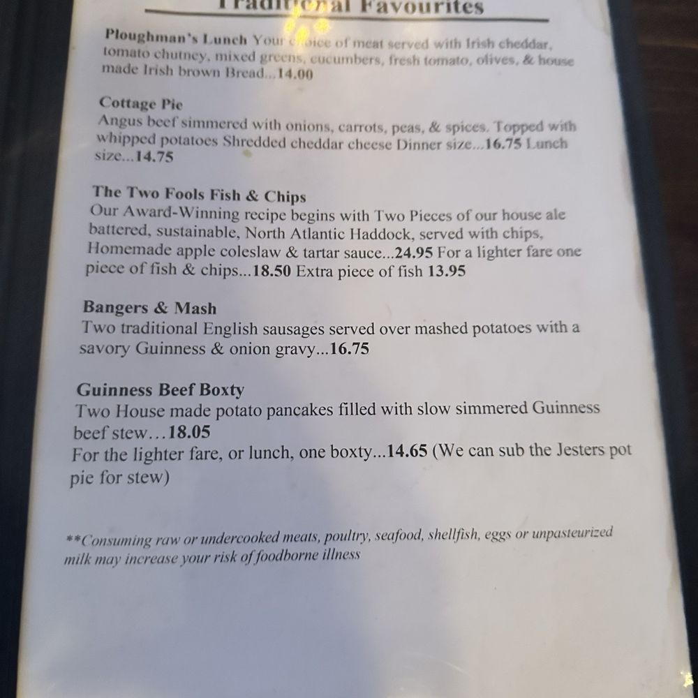 Two Fools Tavern - Favorites menu - Irish Near Me - Albuquerque, New Mexico Two Fools Tavern - Favorites menu - Irish Near Me - Albuquerque, New Mexico