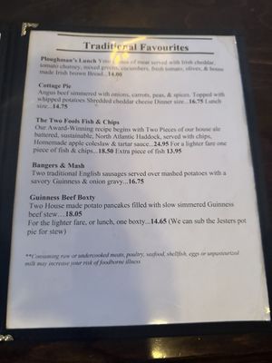 Menu photo 4 Two Fools Tavern Albuquerque, NM
