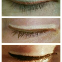 That New Look Skincare Specialist & Permanent Makeup Artist - Correction on an old tattoo eyeliner before and after