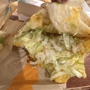 Taco Bell - Crunch Crunchwrap Supreme no meat or cheese - Fast Food Near Me - White City, Oregon Taco Bell - Crunch Crunchwrap Supreme no meat or cheese - Fast Food Near Me - White City, Oregon