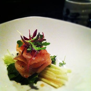 Bonsai - Togarachi Ponzu Hamachi or Yellowtail belly salad with ponzu seasoning. One of their monthly specials. It melted in my mouth. - Teppanyaki Near Me - Houston, Texas